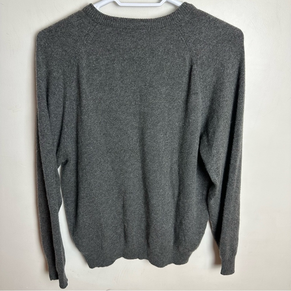 Alexander Julian Colours 100% Cashmere V-neck Sweater Men's Size Large Gray Grey - Picture 2 of 8